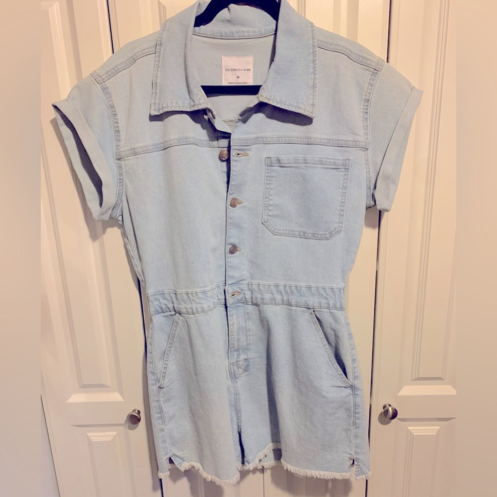 NWOT Celebrity Pink Denim Jumpsuit